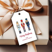 Festive Nutcracker Script Frohe Weihnachten Geschenkanhänger