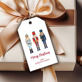 Festive Nutcracker Script Frohe Weihnachten Geschenkanhänger