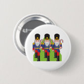Festive Nutcracker Soldiers mit Candy Canes Button (Vorne & Hinten)
