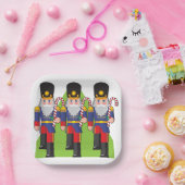 Festive Nutcracker Soldiers mit Candy Canes Pappteller (Party)