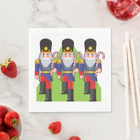 Festive Nutcracker Soldiers mit Candy Canes Serviette (Beispiel)