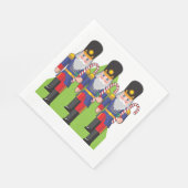 Festive Nutcracker Soldiers mit Candy Canes Serviette (Ecke)