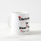 Festive NYC Christmas – English & Italian Kaffeetasse (Vorderseite Links)