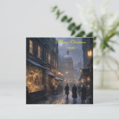 Festive Old London Christmas Card Karte (Stehend Vorderseite)