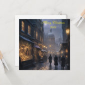 Festive Old London Christmas Card Karte (Vorderseite/Rückseite Beispiel)