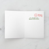 Festive Orange Trees Weihnachtskarte Feiertagskarte (Innenseite)