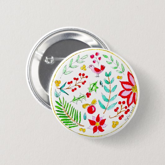 Festive Ornament Button (Vorne & Hinten)