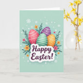 Festive Painted Shapes Greeting Card Karte (Gelbe Blume)