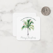 Festive Palm Tree Holiday Merry Christmas Mitteilungskarte (Vorderseite/Rückseite Beispiel)