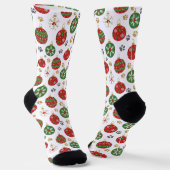 🐾 Festive Paw Print Christmas Ornament Socks Socken (Gewinkelt)