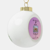 Festive Pawprint Holiday Keepsake Keramik Kugel-Ornament (Links)