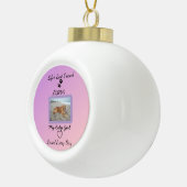 Festive Pawprint Holiday Keepsake Keramik Kugel-Ornament (Rechts)