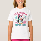 Festive Penguin Kids Tee – Snow & Shine Winter Shi (Vorderseite)