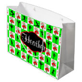 FESTIVE PERSONALISIERT SKATEN GIFT BAG GROßE GESCHENKTÜTE (Rückseite Schrägansicht)