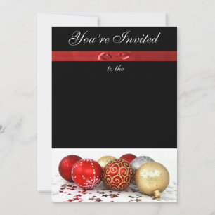 Festive Personalized Holiday Party Invitation Einladung