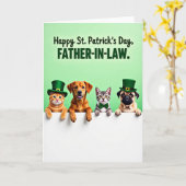 Festive Pets Family St Patricks Card Karte (Gelbe Blume)