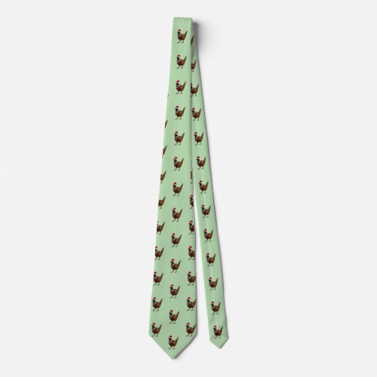 Festive Pheasant Christmas Tie, unique design      Krawatte (Vorderseite)