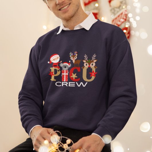 Festive PICU Crew Christmas Sweatshirt T-Shirt
