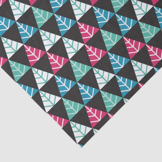 Festive Pine Triangle Mosaik Abstrakte Weihnachten Seidenpapier (Ausschnitt)