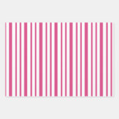 Festive Pink and White Christmas Tree Pattern Geschenkpapier Set (Vorderseite 3)