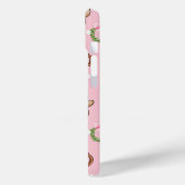 Festive Pink Gingerbread Holiday Phone Case (Rückseite / Links)