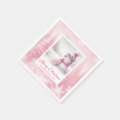 Festive Pinkmas Christmas Scene Napkins Kids Party Serviette (Ecke)