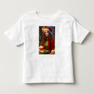 Festive Pinup Beauty - Weihnachts-Themenkunst Prin Kleinkind T-shirt
