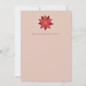 Festive Poinsettia Flowers Holiday Party Einladung (Rückseite)