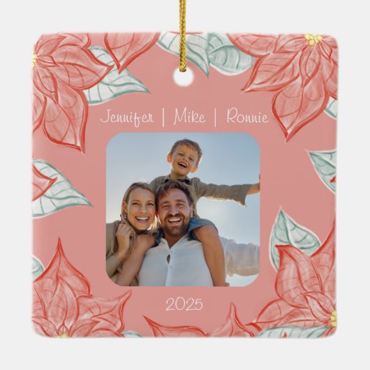 Festive Poinsettia Ornament (Rückseite)