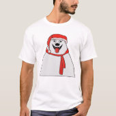 Festive Polar Bear Santa T-Shirt (Vorderseite)
