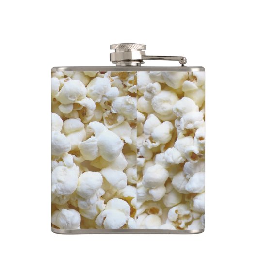 Festive Popcorn Texture Fotografy Decor Flachmann (Rückseite)