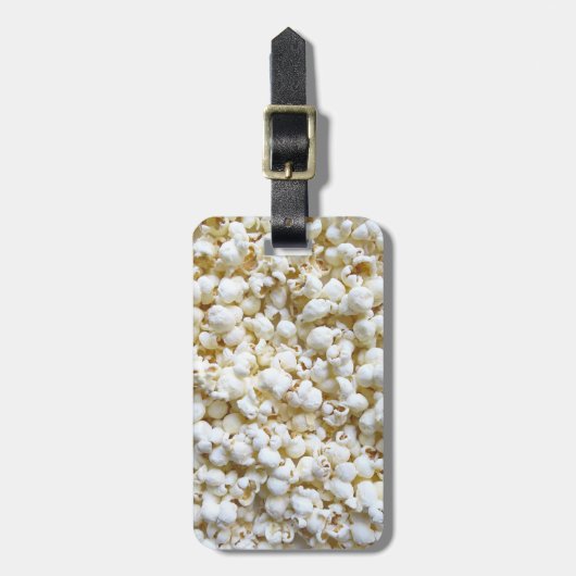 Festive Popcorn Texture Fotografy Decor Gepäckanhänger (Vorderseite vertikal)