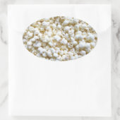 Festive Popcorn Texture Fotografy Decor Ovaler Aufkleber (Tasche)