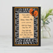 Festive Pumpkin Balloons Party Einladung (Stehend Vorderseite)