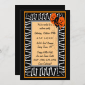 Festive Pumpkin Balloons Party Einladung (Vorne/Hinten)