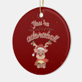 Festive Pun Ornament - Adorable Holiday Design (Links)