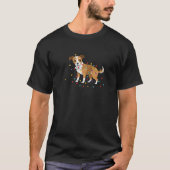 Festive Puppy Fun Adorable Dog Tangled in Christma T-Shirt (Vorderseite)