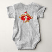 Festive Puppy Gingerbrett Letter B Christmas Boy Baby Strampler (Rückseite)