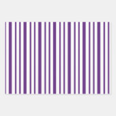 Festive Purple and White Christmas Tree Pattern Geschenkpapier Set (Vorderseite 3)