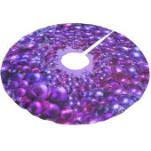 Festive Purple Holiday Tree Skirt Polyester Weihnachtsbaumdecke (Schrägansicht)