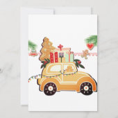 Festive Race Car Gingerbread Christmas Birthday Einladung (Rückseite)