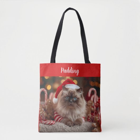 Festive Ragdoll Cat Christmas Personalized Tasche (Vorderseite)