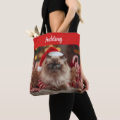 Festive Ragdoll Cat Christmas Personalized Tasche (Von Nahem)