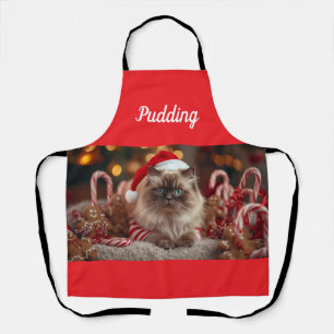 Festive Ragdoll-Katze Weihnachten Personalisiert Schürze