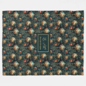 Festive red and gold luxury baubles blanket custom fleecedecke (Vorderseite (Horizontal))