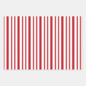 Festive Red and White Christmas Tree Pattern Geschenkpapier Set (Vorderseite 3)