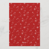 Festive Red and White Holiday Christmas Invitation Einladung (Rückseite)