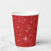 Festive Red and White Holiday Christmas Pappbecher (Links)