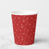 Festive Red and White Holiday Christmas Pappbecher (Vorderseite)