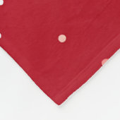 Festive red background with white snowflakes fleecedecke (Ecke)